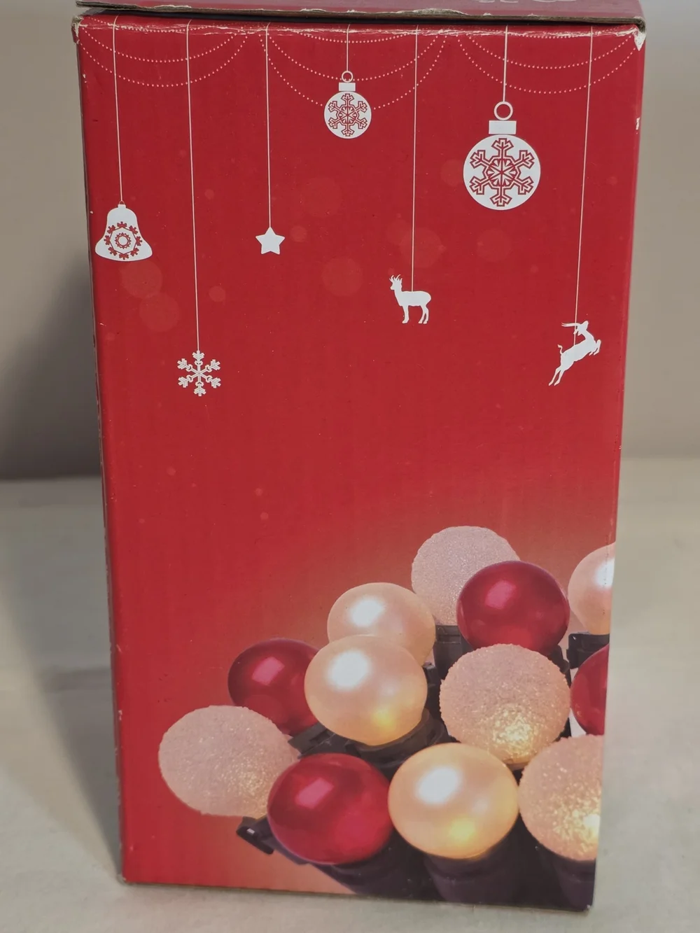 50 LED String Fairy Lights Red Warm White Indoor Outdoor Round Ball Blubs
